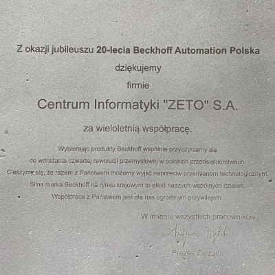 20 lat firmy Beckhoff Automation w Polsce