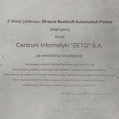 20 lat firmy Beckhoff Automation w Polsce